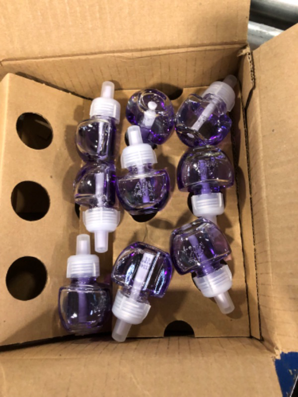 Photo 2 of Air Wick Plug in Scented Oil Refill, 10ct, Lavender & Chamomile, Air Freshener, Essential Oils, Eco Friendly Lavender and Chamomile 0.67 Fl Oz (Pack of 10)