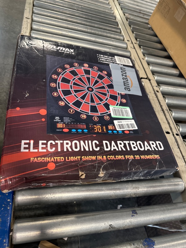 Photo 3 of **Electronic parts not working ** WIN.MAX Electronic Dart Board, LED Display Automatic Scoring Dartboard Sets for Adults, Dart Board Electronic Scoreboard, Power Adapter, Outdoor, up to 8 Players dartboard with light
***NO DARTS INCLUDED***