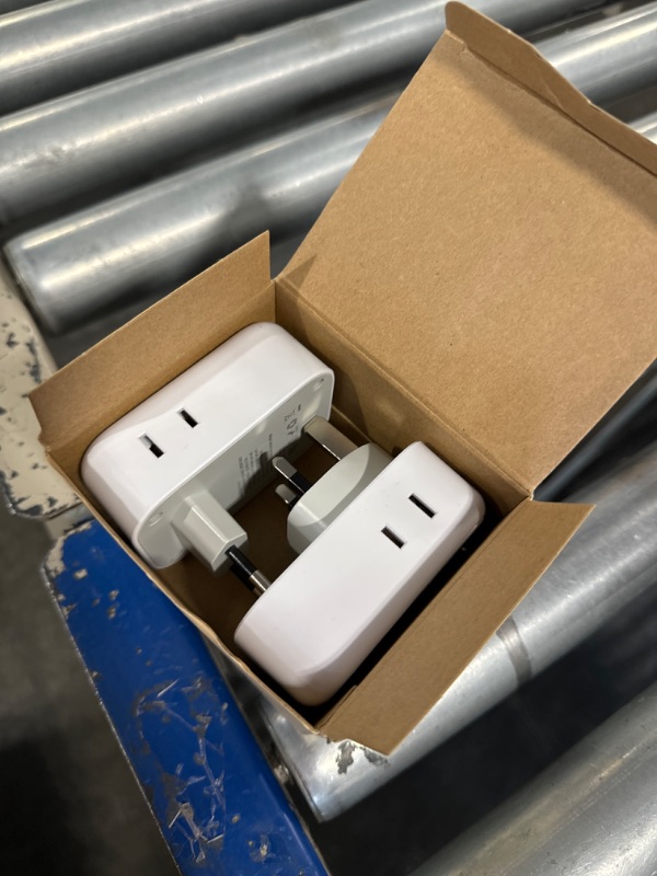 Photo 3 of ****USED** European UK Travel Plug Adapter, TESSAN US to UK Plug Adapter with 4 AC Outlets and 3 USB, Europe Power Adaptor Type C/G for USA to EU UK Ireland France Germany Spain Greece England Italy British White-Type C/G