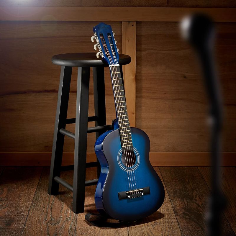 Photo 1 of *ONLY THE GUITAR AND STRAP**
Ashthorpe 30-inch Beginner Acoustic Guitar Package (Blue), , Strap,  30 Inch Blue