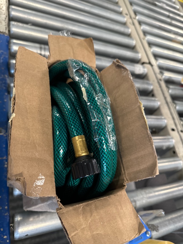 Photo 2 of ½" PVC Outdoor Garden Hose for Lawns, Boat Hose, Flexible and Durable, No Leaking, GHT Fitting for Household (20FT, Green) 20 FT Green