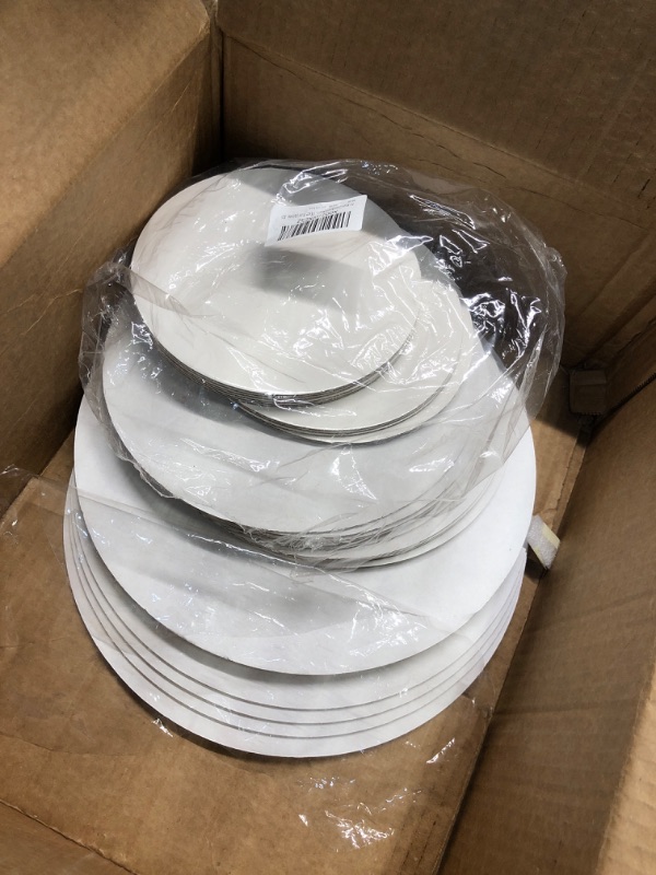 Photo 3 of ***USED*** ONE MORE 30-Pack White Cake Board Rounds,Circle Cardboard Round Base 6,8 and 10 inch, Disposable Coated Cake Plate 10 of Each Size