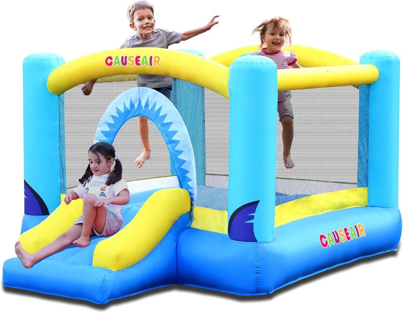 Photo 1 of ACTION AIR Bounce House, Inflatable Bounce House with Air Blower, Bouncy Castle with Durable Sewn and Extra Thick, Family Backyard Jump House, Great Gift for Kids
