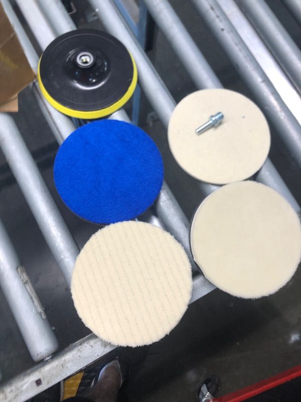 Photo 2 of 6 Pcs 6 Inch Wool Polishing Buffing Pad Polishing Buffing Wheel for Drill Buffer Attachment with M14 Drill Adapter
