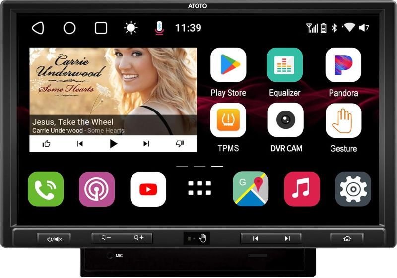 Photo 1 of [10.1inch QLED Display] ATOTO S8 Ultra Plus in-Dash Video Receiver, Wireless Carplay & Android Auto,Dual Bluetooth w/aptX HD, VSV&LRV,Built-in 4G Cellular Modem,Gesture Operation,6GB+128GB,S8G2109UP-N
