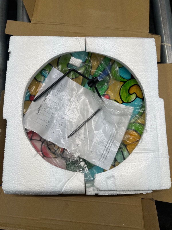 Photo 1 of ****USED***VASE ONLY*** Glass Bird Baths for Outdoors, Garden Birdbaths Birdfeeder with Metal Stake for Lawn Yard Decor Hummingbird