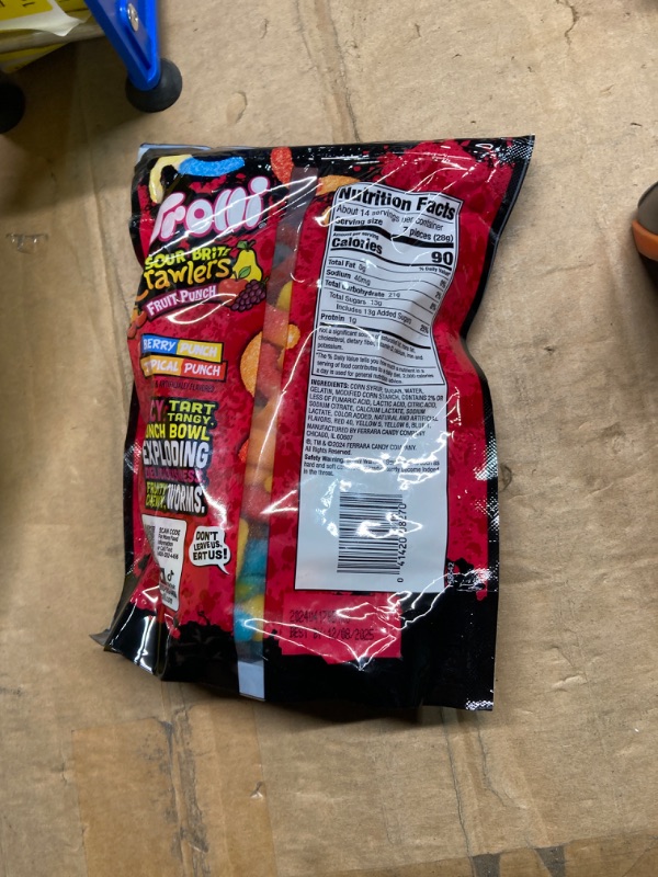 Photo 1 of ****NO RETURNS FINAL SALES**
2pk Sour Brite Crawlers Candy, Fruit Punch Flavored Sour Gummy Worms, 14 Ounce Fruit Punch 14oz