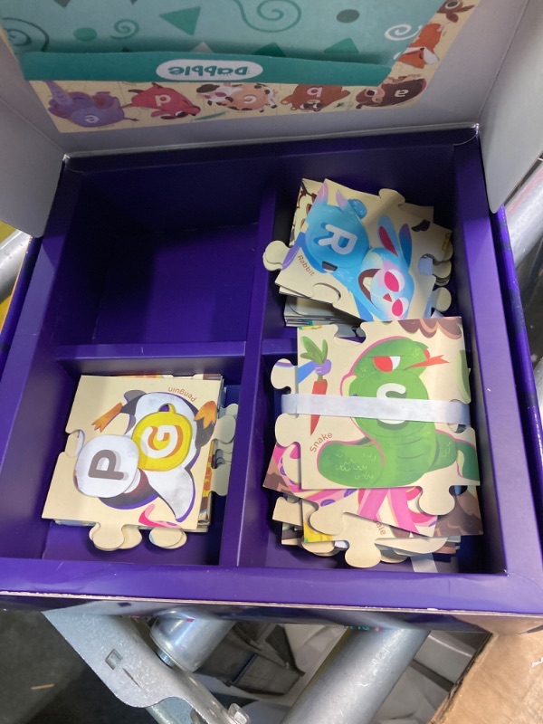 Photo 3 of ****NO RETURNS FINAL SALES**
Alphabet Extravaganza! Learn ABC with Animals: Match & Bingo Delight! Dive into a 50+ Piece Puzzles, Learn Letters by Matching with Animals | Birthday Gifts for Kids by LoveDabble Cardboard Learn ABC