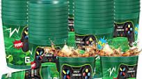 Photo 1 of ***AS IS / NO RETURNS -  FINAL SALE**
50 Pieces 16 oz Video Game Plastic Cups Video Game Party Favors for Kids Game Birthday Party Supplies Plastic Drinking Cups Video Game Party Decorations (Green)