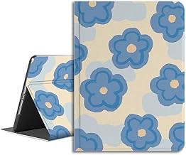 Photo 1 of ****USED*** Compatible with iPad Case 9/8/7th Gen 10.2" / iPad Air 3rd 10.5" with Flower Art Design for Women Girls, Folio Cute Cover, Auto Wake/Sleep Premium Leather with Pencil Holder,Teal Blue Bloom