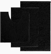 Photo 1 of BLACK BATHROOM RUG SET