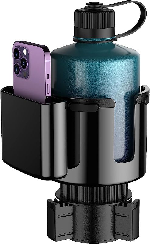 Photo 1 of Cup Holder Extender for Car,Cup Phone Mount,Multifunctional Large Expander Fits Yeti, Stanley 32/40/46,Car Drink Adapter Diameter in 3.0/''-4.4/'',Extensible Adjustable Base, 002K (Balck)