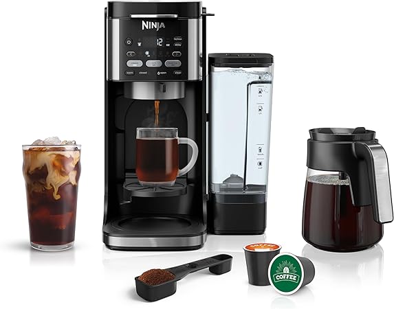 Photo 1 of **FOR PARTS**Ninja CFP101 DualBrew Hot & Iced Coffee Maker, Single-Serve, compatible with K-Cups & 12-Cup Drip Coffee Maker, Black