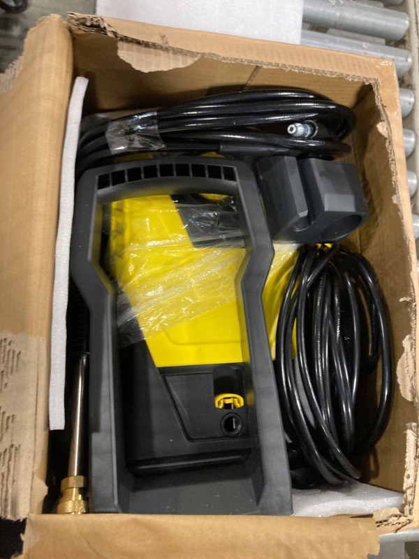 Photo 3 of AgiiMan Electric Pressure Washer, 4200PSI Max 3.0GPM Power Washer Electric Powered with 20FT Hose, 4 Nozzles, Foam Cannon, High Pressure Cleaner Machine for Cars, Patios, Driveways, Fences, Yellow