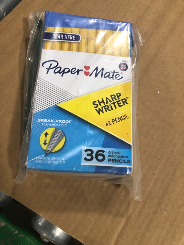 Photo 2 of Paper Mate Mechanical Pencils, SharpWriter Pencils, 0.7mm, HB #2, Yellow, 36 Count