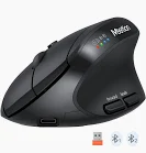 Photo 1 of MEETION Ergonomic Mouse, Wireless Mouse, Bluetooth Vertical Rechargeable Mice, 4 Adjustable DPI 800-2400, Bluetooth 5.2+5.2+USB Mouse for Windows/Mac, for Laptop/PC/Desktop/Computer/iPad - Black