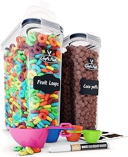 Photo 1 of Chef's Path Airtight Food Containers - Set of 2 for Kitchen & Pantry - BPA Free for Cereal, Rice, Flour, Sugar - Bulk Storage - Big Containers