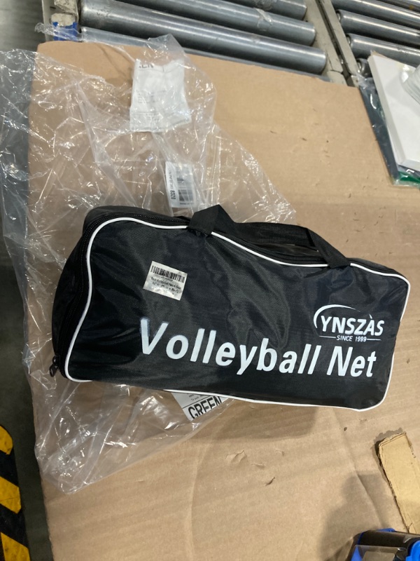 Photo 2 of ??? Professional Volleyball Net Heavy Duty, 46 FT Aircraft Steel Cable, Upgraded Weather Resistant, Portable for Outdoor & Indoor, Pool, Trees, Backyard, Yard, Beach, Park, 32x3FT(Net Only) Blue + Red 32*3 FT Professional 3 x Sides