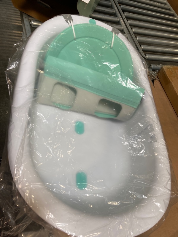 Photo 3 of 4-in-1 Grow-with-Me Bath Tub by Frida Baby Transforms Infant Bathtub to Toddler Bath Seat with Backrest for Assisted Sitting in Tub