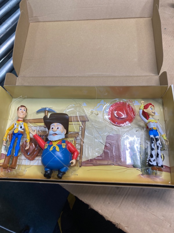 Photo 3 of Mattel Toy Story Set of 4 Action Figures with Woody, Jessie, Bullseye & Stinky Pete, Woody's Roundup, 7-in Scale