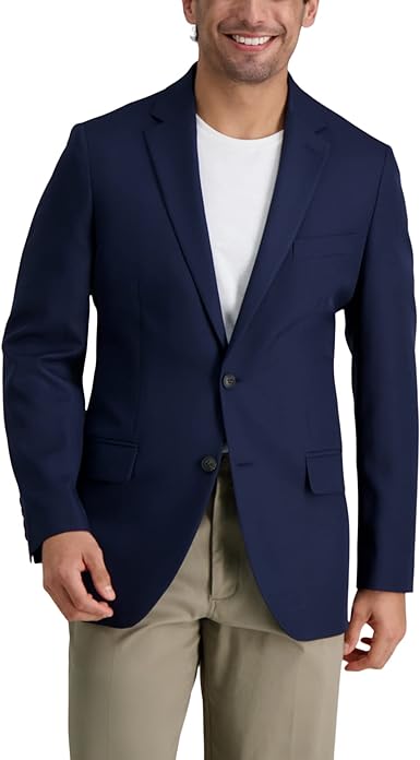 Photo 1 of JM Haggar Classic Fit 48L Navy Blue Mens 2Btn Blazer Suit Sport Coat Jacket