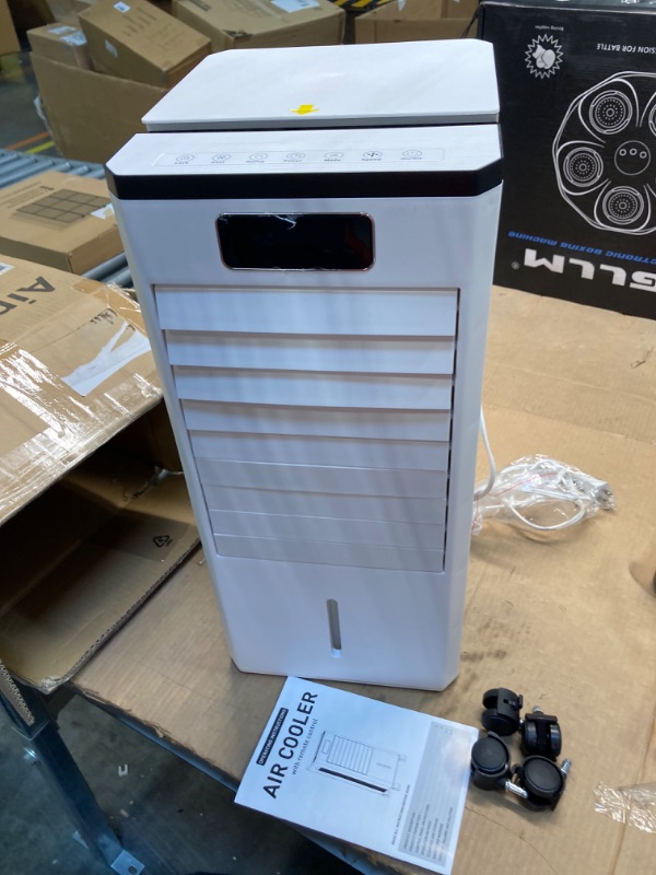 Photo 3 of *** NOT FUNCTIONAL**** SELLING AS PARTS***
Portable Air Conditioners, 3-IN-1 Evaporative Swamp Cooler Air Conditioner, 4 Modes & 3 Speeds, 12H Timer, LED Display, & Touch Control, 4 Wheels with Latches, Swamp Cooler for Bedroom,Indoor White