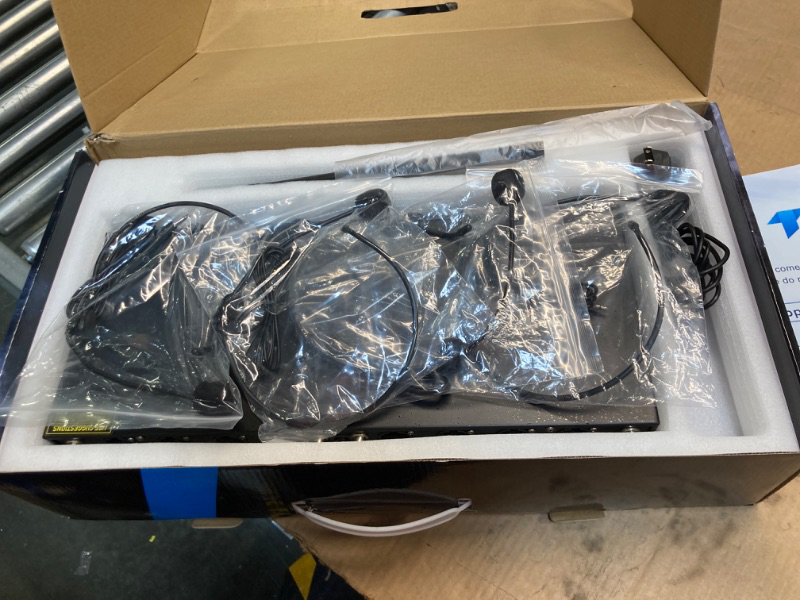 Photo 1 of D Debra Audio AU800 Pro UHF 8 Channel Wireless Microphone System with Cordless Handheld Lavalier Headset Mics, Metal Receiver, Ideal for Karaoke Church Party (4 Handheld & 4 Bodypack)