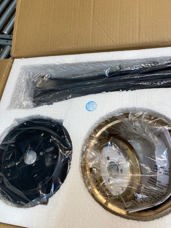 Photo 1 of OFANTOP Quiet DC Motor 52 Inch Smart Ceiling Fan, Low Profile Flush Mount Ceiling Fan with Light Remote Control, Indoor 3 Blade Matte Black and Gold Modern Ceiling Fan for Bedroom Kitchen Living Room Black Gold