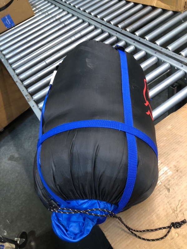 Photo 1 of 0 Degree Winter Sleeping Bags for Adults Camping (450GSM) - Temp Range (5F–32F) Portable Waterproof Compression Sack- Camping Sleeping Bags for Big and Tall in Env Hoodie: Backpacking Hiking 4 Season ROYAL BLUE