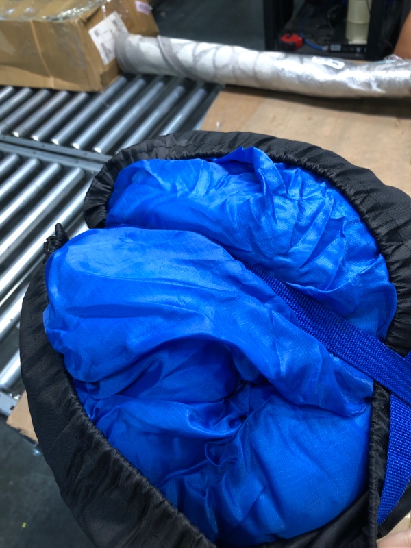 Photo 1 of 0 Degree Winter Sleeping Bags for Adults Camping (450GSM) - Temp Range (5F–32F) Portable Waterproof Compression Sack- Camping Sleeping Bags for Big and Tall in Env Hoodie: Backpacking Hiking 4 Season ROYAL BLUE