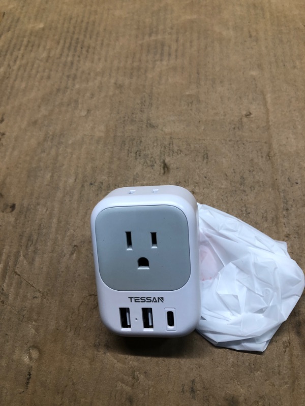 Photo 3 of Australia New Zealand Power Adapter USB C, TESSAN Australia Travel Adaptor with 4 American Outlets 3 USB Charger (1 USB C Port), Type I Plug Converter for US to Australian China Argentina Fiji AU Type I - Australia New Zealand