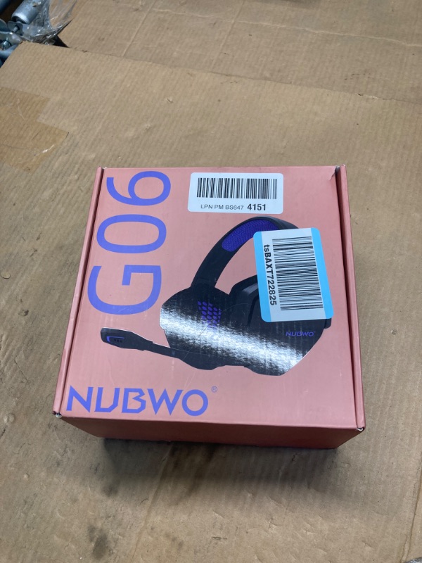 Photo 2 of NUBWO G06 Dual Wireless Gaming Headset with Microphone for PS5, PS4, PC, Mobile, Switch: 2.4GHz Wireless + Bluetooth - 100 Hr Battery - 50mm Drivers - Blue