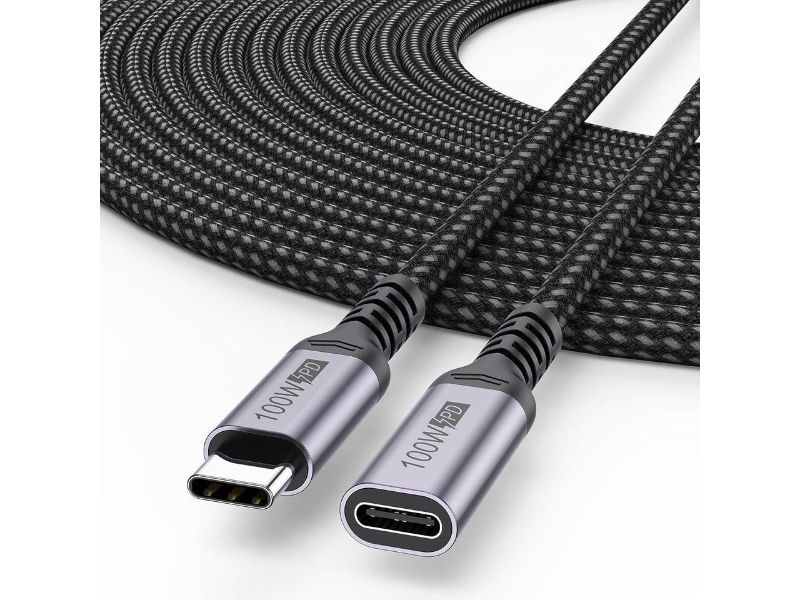 Photo 1 of DteeDck USB C Extension Cable 20 ft, USB Type C Extension Male to Female Braided Cord Extender USB3.1 Gen2 Compatibility with Laptop Tablet Mobile Phone and More