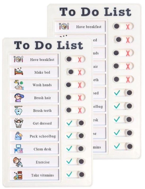 Photo 1 of PIQOLA Chore Chart for Kids Multiple Kids, 2pcs to Do List Checklist Board (to Do List-2pcs)