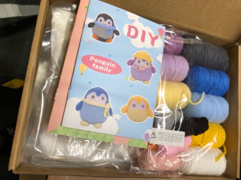 Photo 3 of Crochet Kit for Beginner's Cute Penguin Family Set Theme