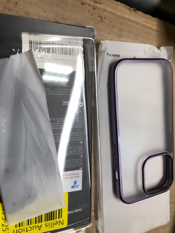 Photo 1 of Alphex Official Color Match for iPhone 14 Pro Case, Anti-Fingerprints, 10FT Military Grade Protective, Soft Glossy Bumper Matte Slim Women Men Phone Cover 6.1 inch, Deep Purple