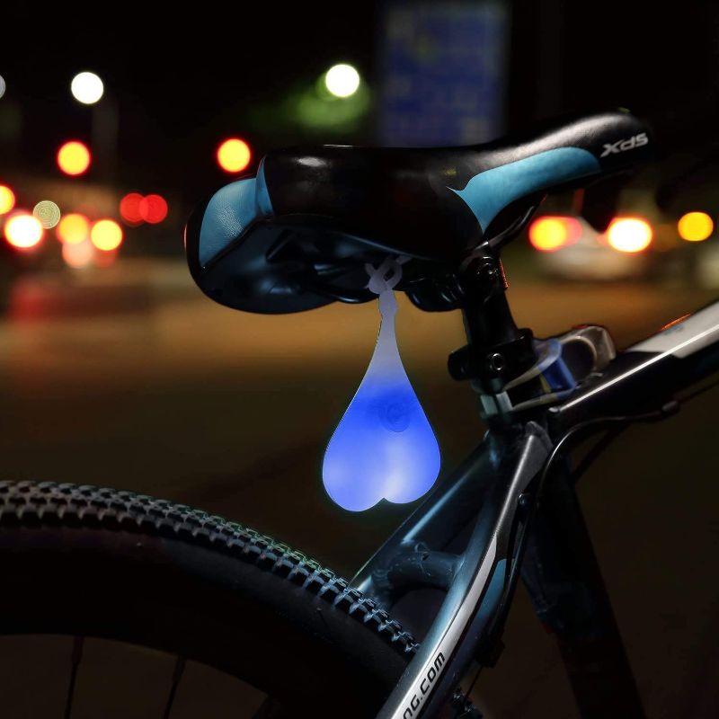 Photo 1 of **2PACK**Bike Tail Light, Creative Silicone Cycling Night Warning Lights - Waterproof LED Night Essential Light, Bicycle Seat Back Egg Signal Lamp