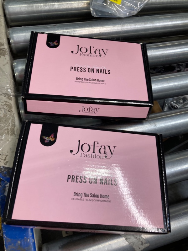 Photo 3 of ***2 COUNT OF 10 Packs?240 Pcs EACH)*** Press On Nails Short - Jofay Fashion Acrylic Soild Press On Nails Square Glue On Nails with Nail Glue, Fit Perfectly & Natural Stick On Nails Set (Classic Short Nails 1)
