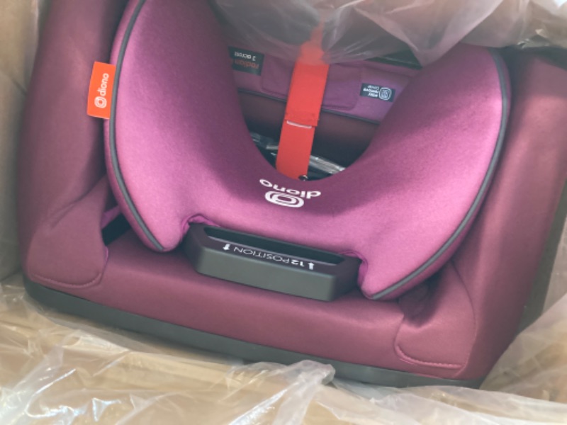 Photo 3 of Diono Radian 3R SafePlus, All-in-One Convertible Car Seat, Rear and Forward Facing, SafePlus Engineering, 10 Years 1 Car Seat, Slim Fit 3 Across, Purple Plum Purple Plum Radian 3R SafePlus Fits 3 Across Car Seat