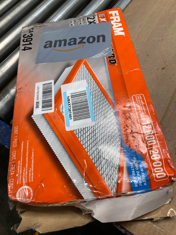 Photo 2 of ***DAMAGE BOX*** FRAM Extra Guard CA3914 Replacement Engine Air Filter for Select GMC, Chevrolet, Winnebago and Pontiac Models, Provides Up to 12 Months or 12,000 Miles Filter Protection