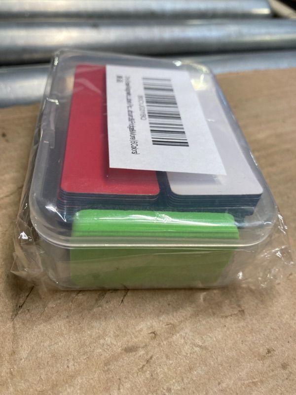 Photo 1 of Dry Erase Magnetic Labels Pack of 60 Pieces Write On Magnets Sticker Real Waterproof/Reusable for Classroom&Office&Cabinet&whiteboard&Fridge&More (6 Colors)