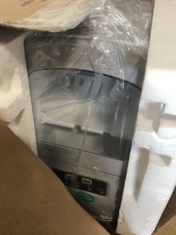 Photo 1 of AGLUCKY Ice Makers Countertop with Self-Cleaning, 26.5lbs/24hrs, 9 Cubes Ready in 6~8Mins, Portable Ice Machine with 2 Sizes Bullet Ice/Ice Scoop/Basket for Home/Kitchen/Office/Bar/Party, Grey