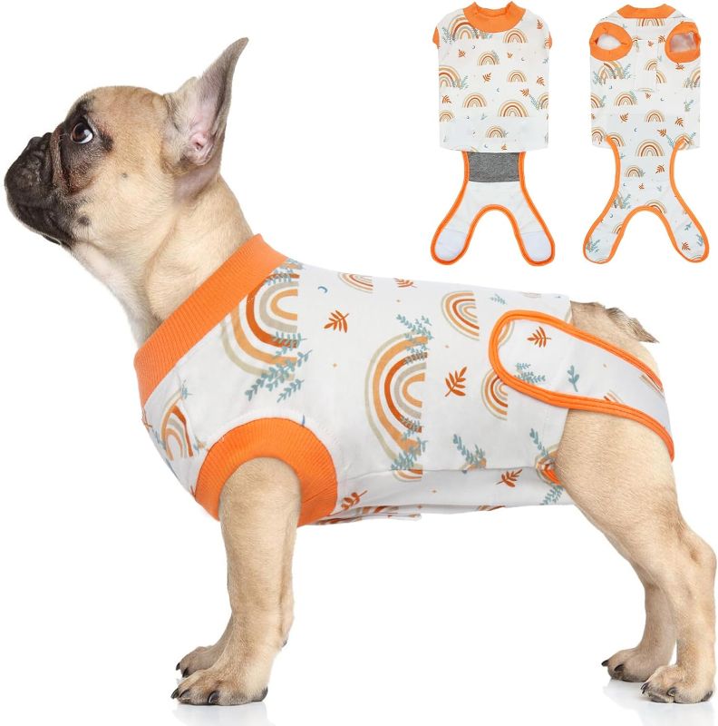 Photo 1 of IDOMIK Dog Recovery Suit After Surgery,Breathable Dog Surgery Recovery Suit for Female Male Dogs Cats,Dog Surgical Onesie for Spay Neuter Surgery,E-Collar Cone Alternative Anti-Licking Abdominal Wound M 