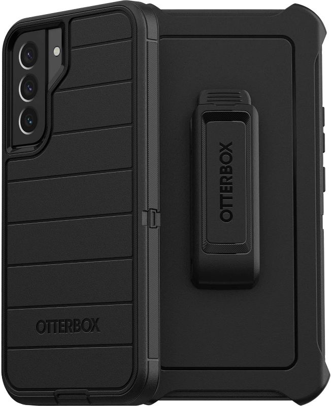 Photo 1 of OtterBox Defender Rugged Case & Belt Clip/Stand for Samsung Galaxy S22 Plus (NOT for S22/Ultra Models) Non-Retail Packaging - (Black)
