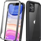 Photo 1 of Diaclara Compatible with iPhone 11 Case, Full Body Rugged Case with Built-in Touch Sensitive Anti-Scratch Screen Protector, Soft TPU Bumper Case Clear Compatible with iPhone 11 6.1" (Black and Clear)