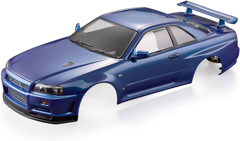 Photo 1 of Goolsky Killerbody 48646 Skyline (R34) Finished Body Shell Frame for 1/10 Electric Touring RC Racing Car DIY (Blue)
