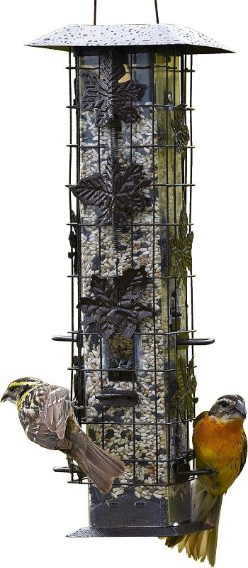 Photo 1 of ***DIRTY*** Perky-Pet 336-1SR Squirrel-Be-Gone Bird Feeder, 2LB Squirrel Proof Outdoor Wild Bird Feeder with Weight-Activated Perches