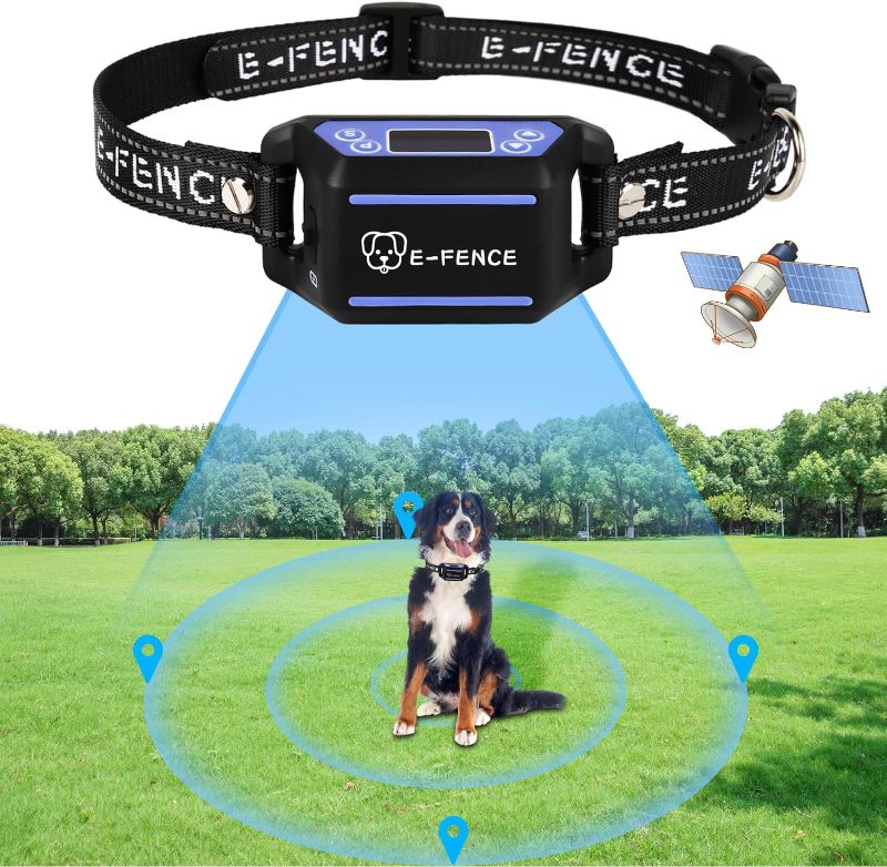 Photo 1 of ***product similar to the original photo*** GPS Wireless Dog Collar Fence System, Electric Pet Collar Fence,Adjustable Warning Strength, Pet Containment System for Outdoor, Rechargeable, Outdoor Use Only
