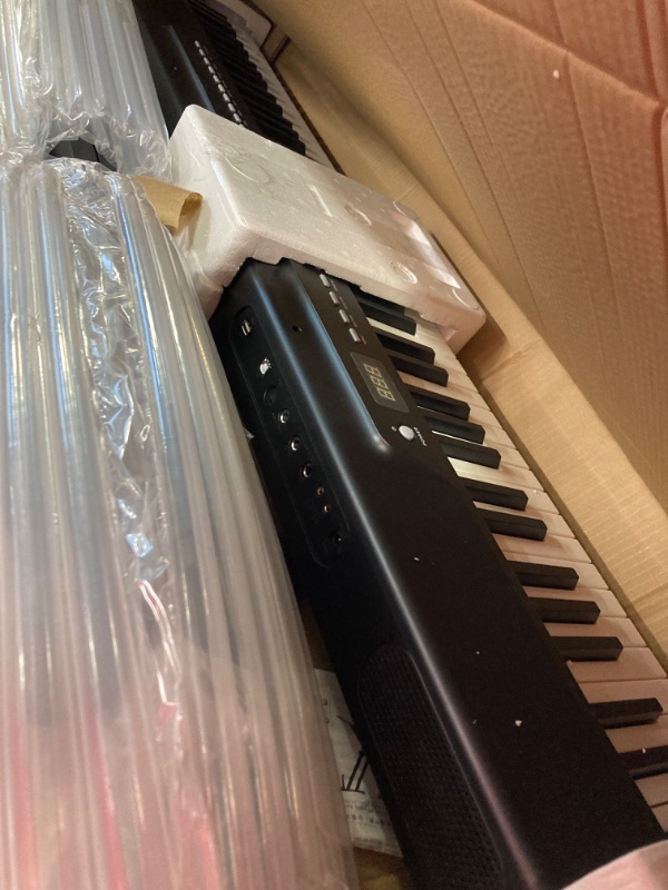 Photo 1 of 88 Key Digital Piano Beginner Electric Keyboard Full Size with Semi-Weighted Velocity-Sensitive Keys Dual 20W Speakers Bundle include Sustain Pedal, Carrying Bag, Piano Stand, Earphone