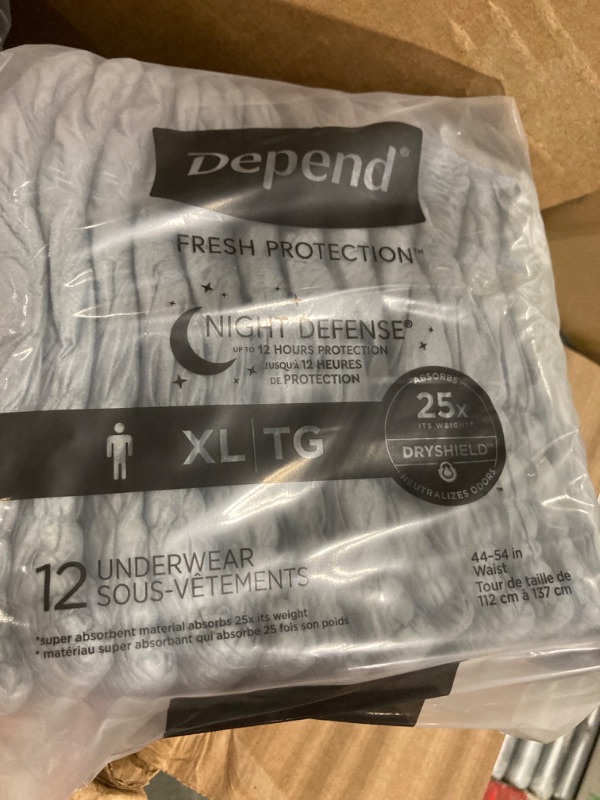 Photo 2 of  ( 4 PACK OF12 Count EACH) Depend Night Defense Adult Incontinence Underwear for Women, Disposable, Overnight, Extra-Large, Blush, 12 Count, Packaging May Vary X-Large ( 4 PACK OF12 Count EACH)